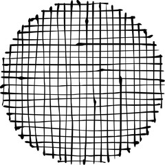 Fototapeta premium circular liquid black stripe grid pattern over white