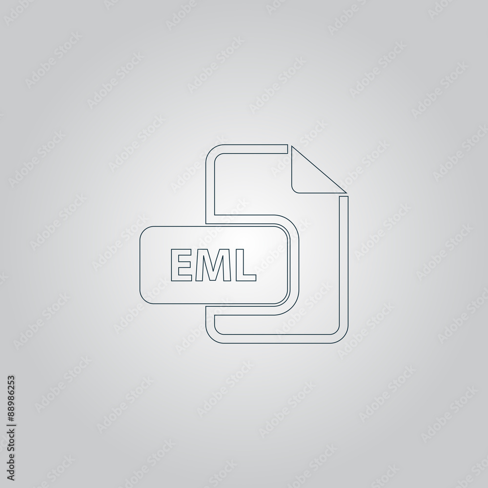 Poster eml file format icon vector.