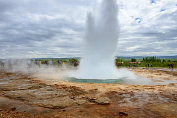 Geyser Strokku in Haukadalsvegur, Iceland