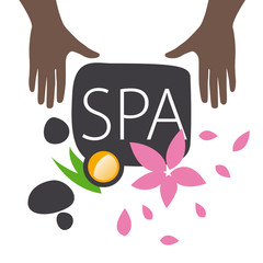 vector logo hand and accessories for spa salon