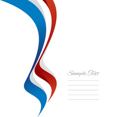 Obraz premium Abstract Frech left ribbon vector