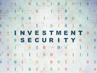Fototapeta na wymiar Privacy concept: Investment Security on Digital Paper background
