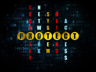 Privacy concept: word Protect in solving Crossword Puzzle