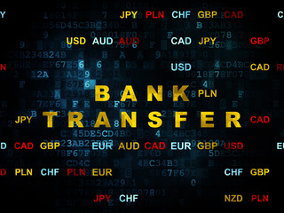 Money concept: Bank Transfer on Digital background