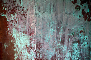 Fototapeta premium The texture of old concrete green wall