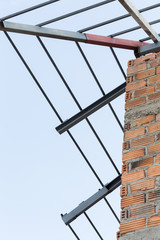 steel beams roof truss residential building construction