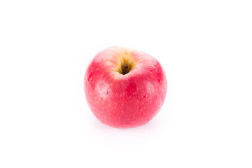 Red apple on white