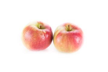 Two Red apple isolated on white
