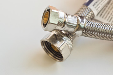 Faucet connector on white background