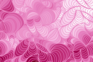 Vector wave background of doodle drawn lines