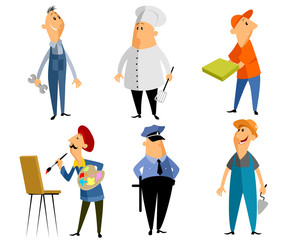 Six profession people