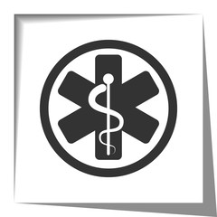 Medical Symbol icon with cut out shadow effect