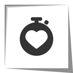 Heart Rate Monitor icon with cut out shadow effect