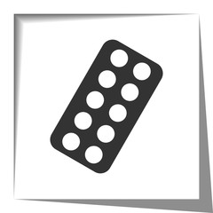 Tablet Strip icon with cut out shadow effect