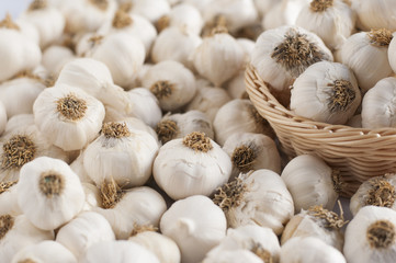 close up of garlic background