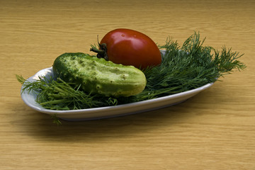 Овощи на блюде