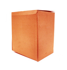 Red Old packaging cardboard on isolated