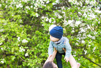 father and daughter in the park