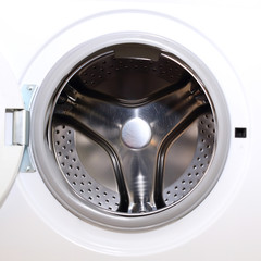 white washing machine for housework clothes cleaning