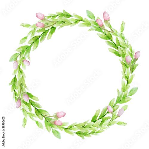 "leaves wreath" Stock image and royalty-free vector files on Fotolia.com - Pic 88990605