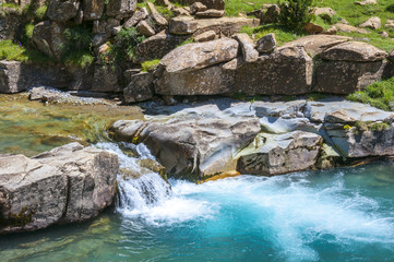 Naklejka na ściany i meble Waterfall in Ordesa National Park, Pyrenees (Spain)