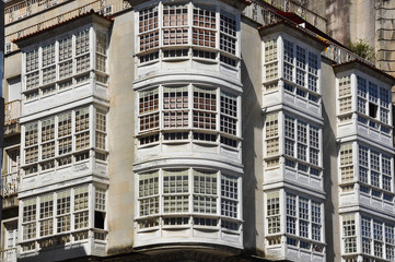 Building at old town of Pontevedra, Spain