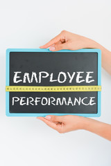 Measure employee performance concept on human resources department