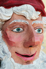 Face of a traditional wooden statue