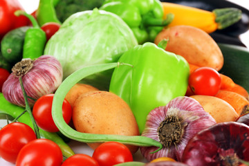 Naklejka na ściany i meble Heap of fresh vegetables close up