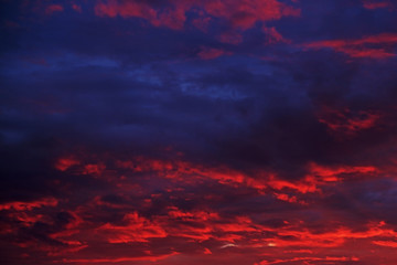 Beautiful sunset sky