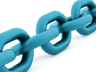 Chain concept rendered on white background