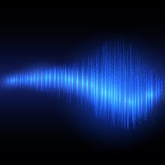 Abstract shining equalizer waveform