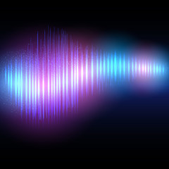 Abstract shining equalizer waveform