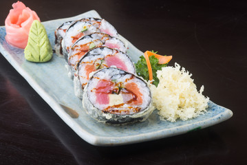 japanese cuisine. sushi on the background