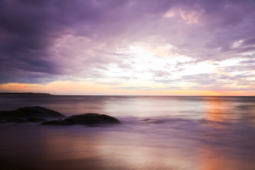 Kurz vor Sonnenaufgang, Arugam Bay, Sri Lanka, Langzeitbelichtung