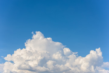 Naklejka na ściany i meble cloud closeup with blue sky