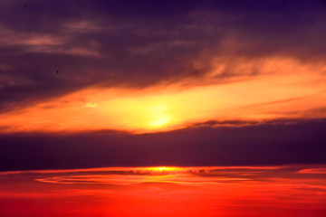 Fototapeta na wymiar beautiful sunset sky with clouds