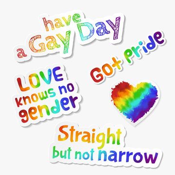 Set of LGBT stickers