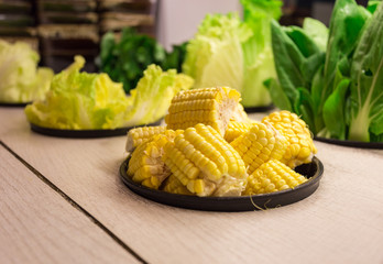 corn and vegetable