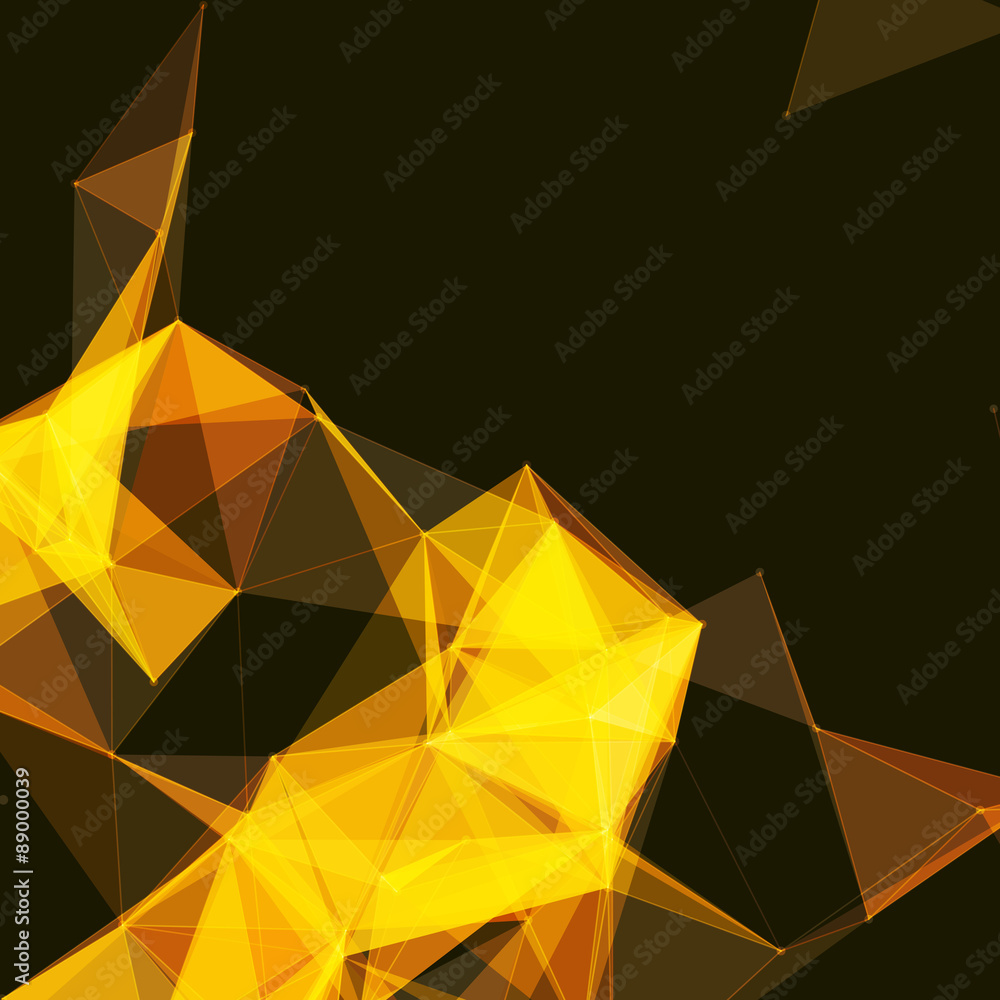 Aufkleber abstract mesh background with circles, lines and shapes | eps10 futuristic design