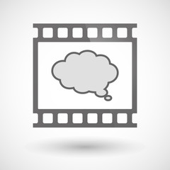 Photographic film icon with a comic cloud balloon