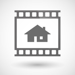 Photographic film icon with a house
