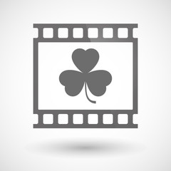 Photographic film icon with a clover