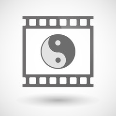 Photographic film icon with a ying yang