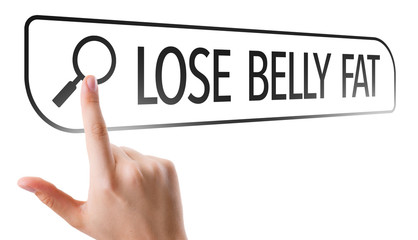 Lose Belly Fat written in search bar on virtual screen