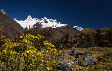 Papier Peint photo Alpamayo Beautiful mountain scenery in the Andes, Peru, Cordiliera Blanca