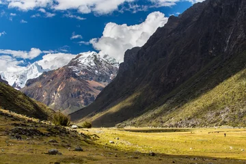 Cercles muraux Alpamayo Beautiful mountain scenery in the Andes, Peru, Cordiliera Blanca