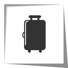 Fototapeta na wymiar Luggage icon with cut out shadow effect