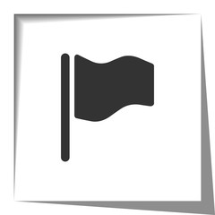 Flag icon with cut out shadow effect