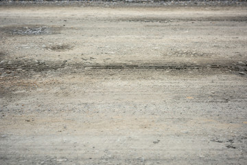 rough bumpy stone road in rural